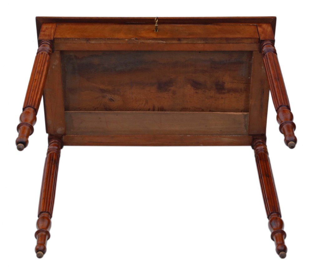 Antique quality mahogany writing table C1900 View IX