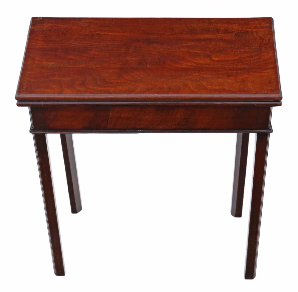 Antique quality Georgian 18th Century Cuban mahogany folding console tea table
