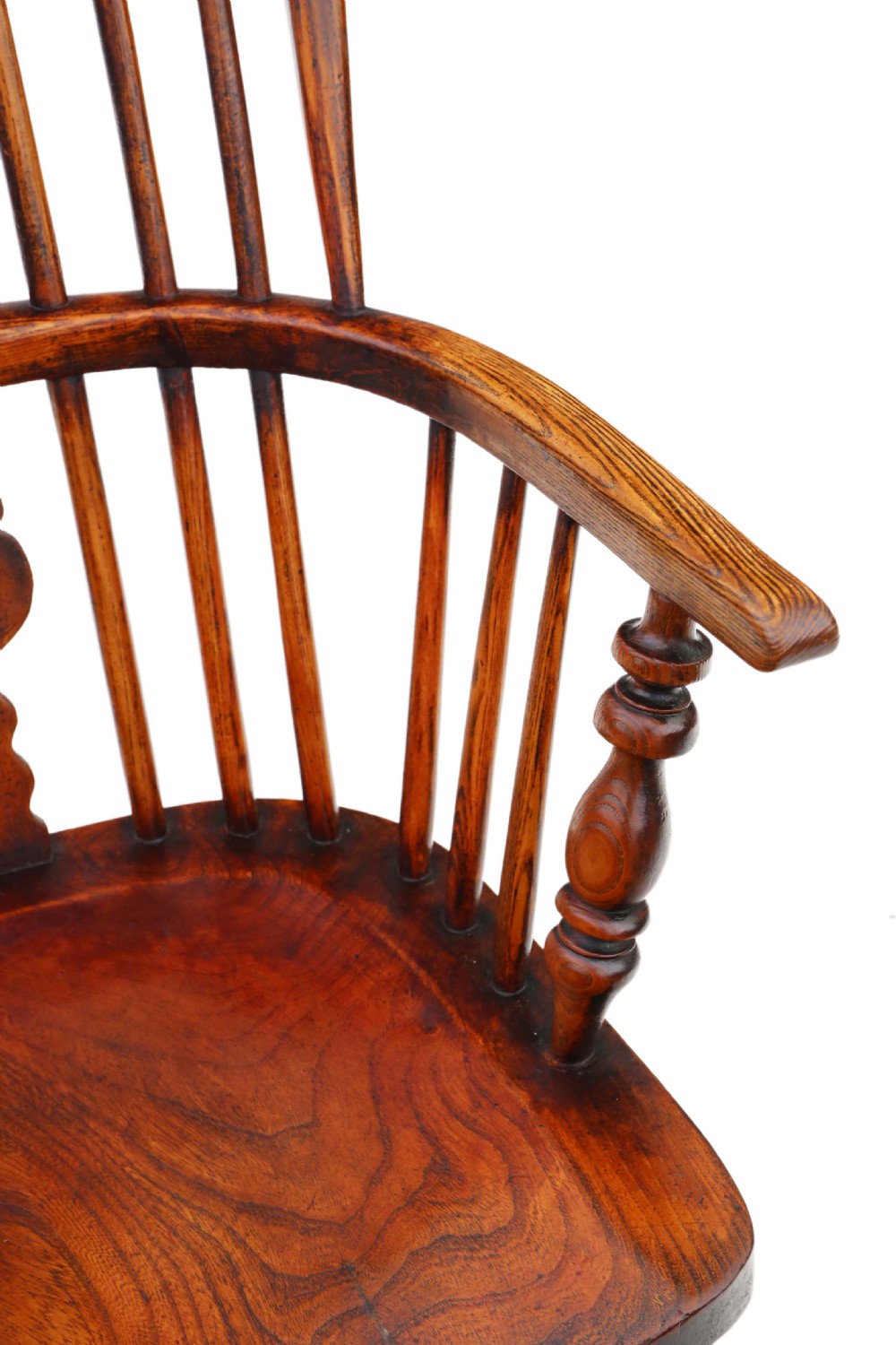 Antique quality Victorian C1860 ash and elm Windsor chair View V