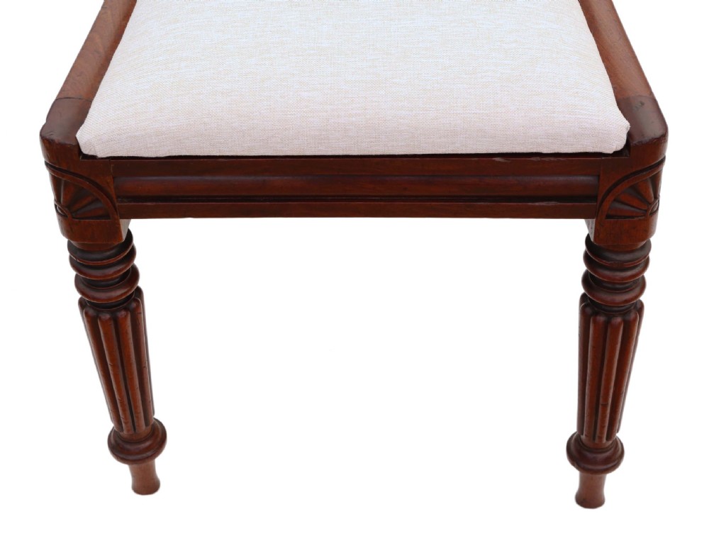 Antique quality set of four William IV mahogany bar back dining chairs C1835 View VII