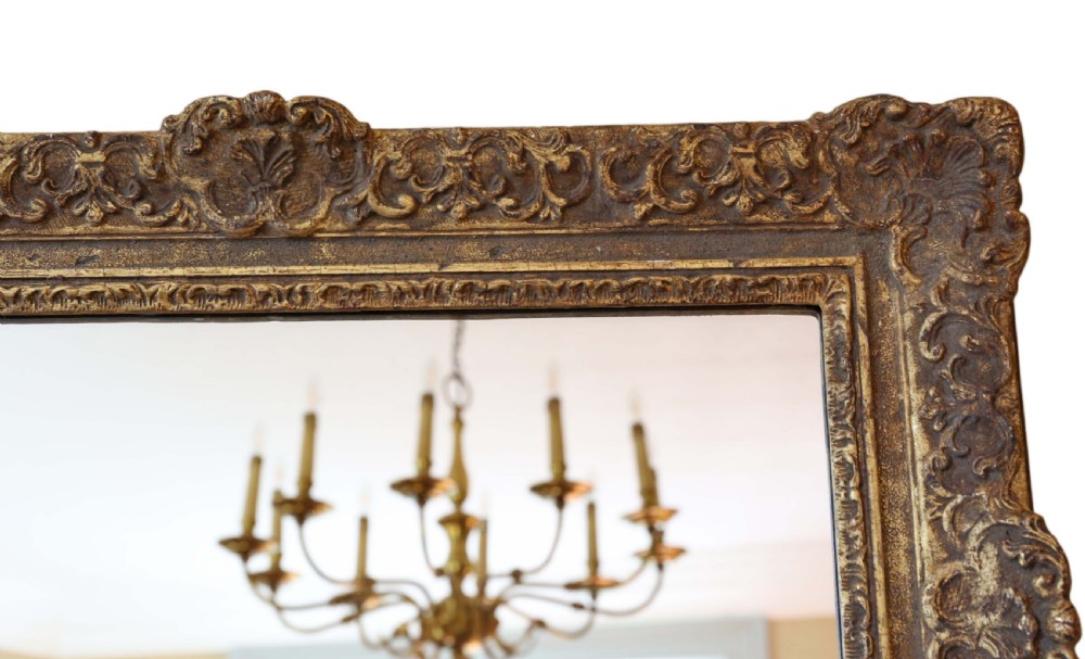 Antique quality gilt wall mirror 19th Century overmantle View III