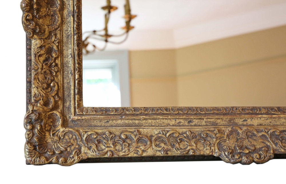 Antique quality gilt wall mirror 19th Century overmantle View IV