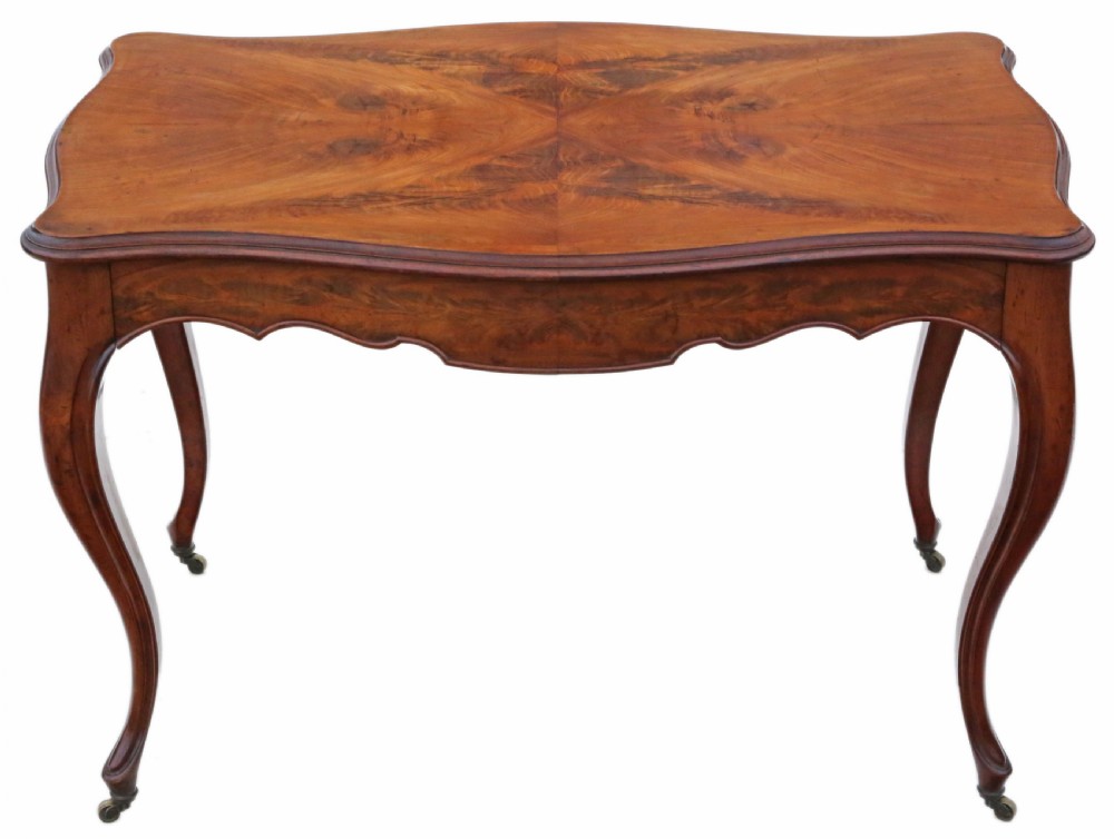 Antique 19th Century fine quality flame mahogany writing table C1890