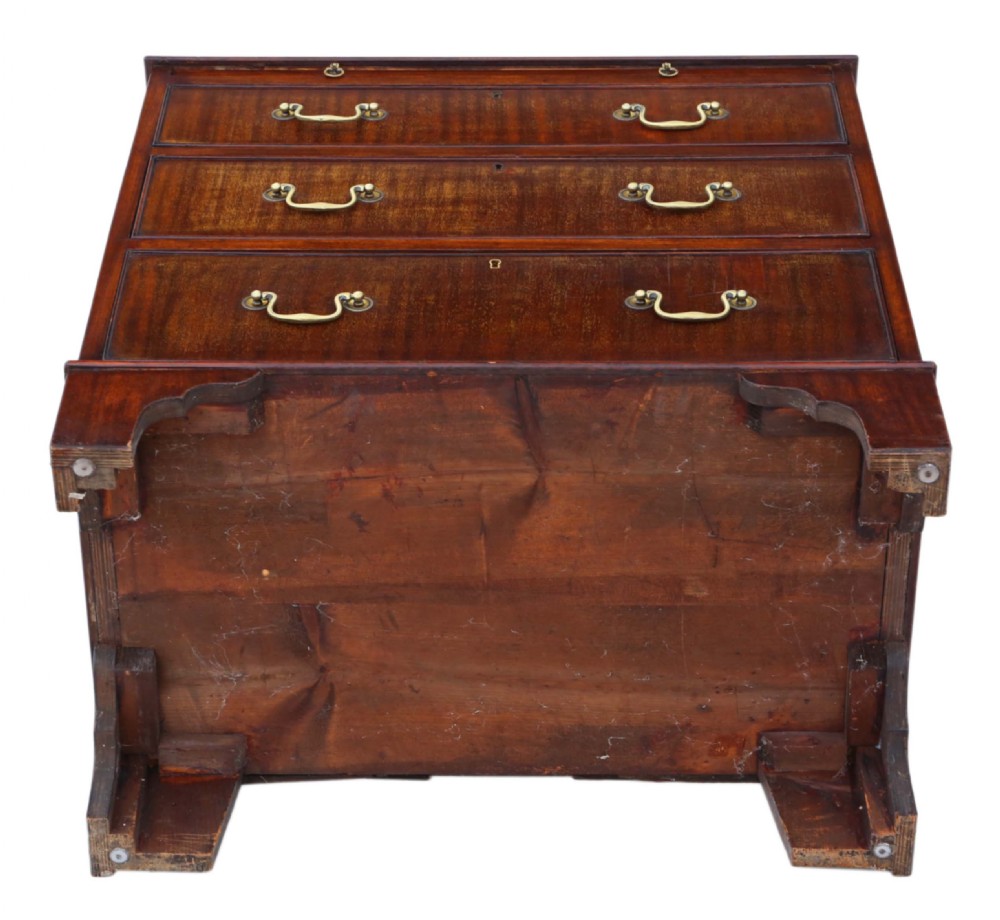 Antique small Georgian revival mahogany bachelor's chest of drawers C1910-20 View VIII