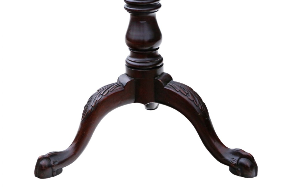 Antique Victorian mahogany pedestal jardiniere table stand 19th Century View III