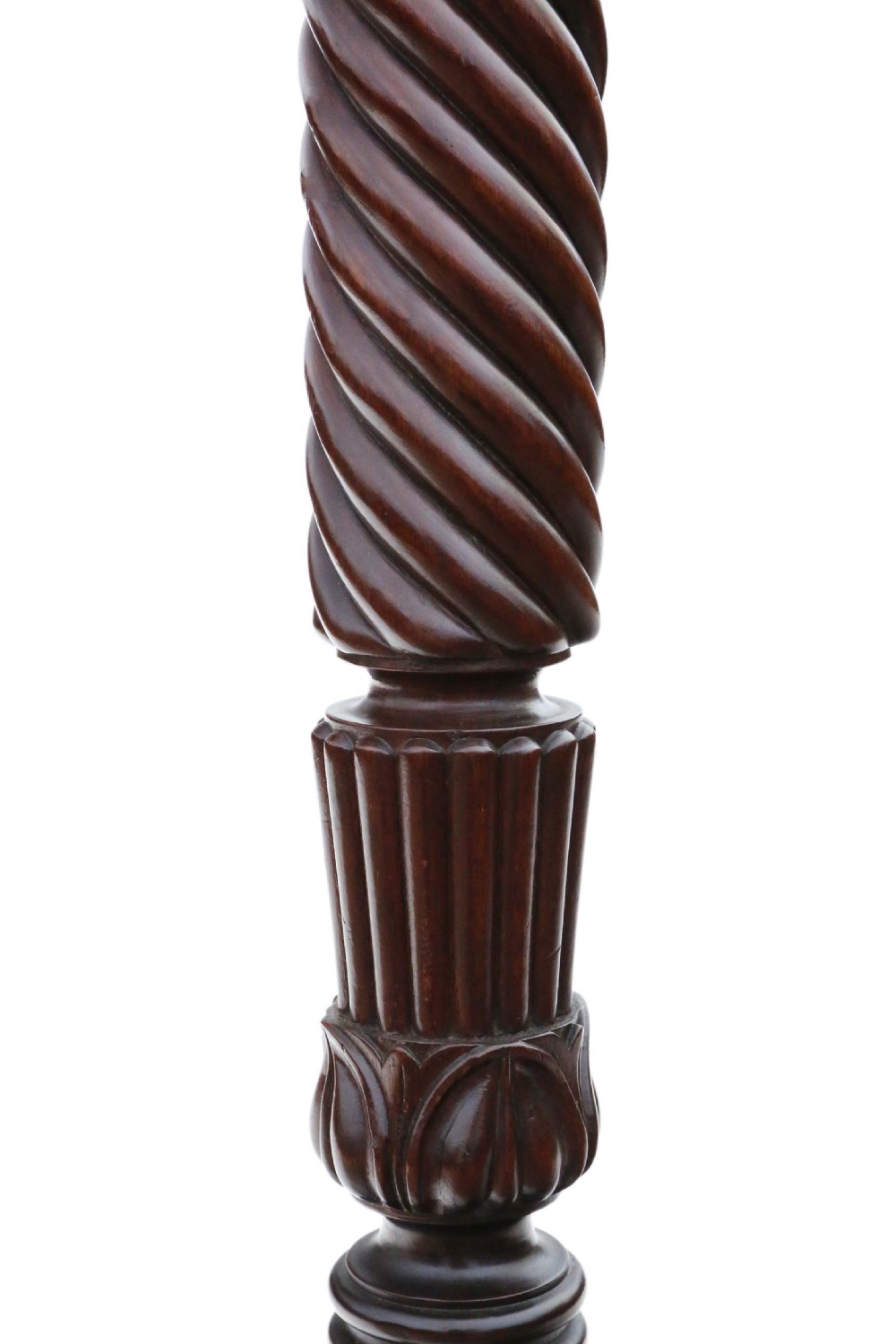 Antique Victorian mahogany pedestal jardiniere table stand 19th Century View IV