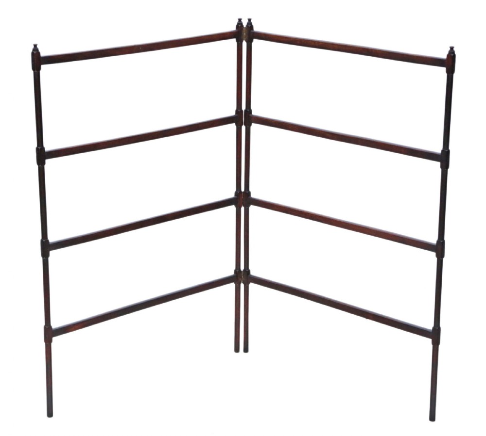 Antique quality Georgian 19th Century mahogany clothes horse stand