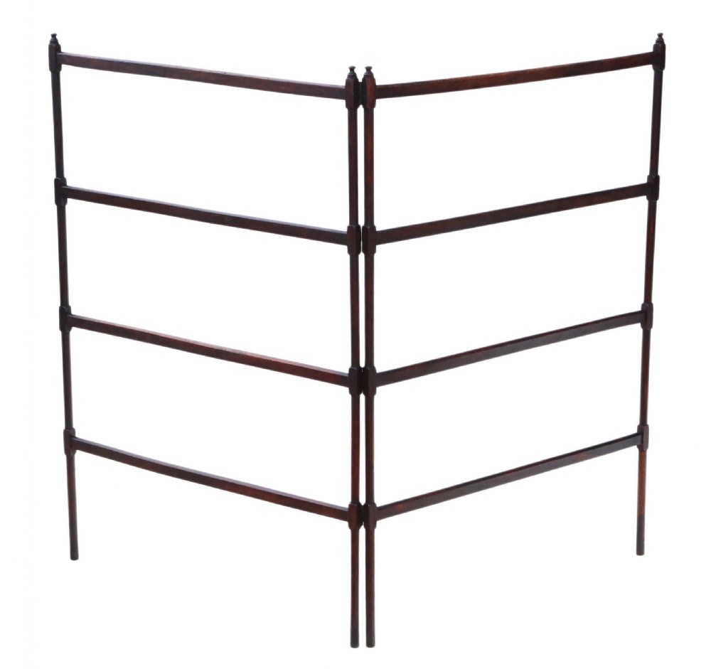 Antique quality Georgian 19th Century mahogany clothes horse stand View III