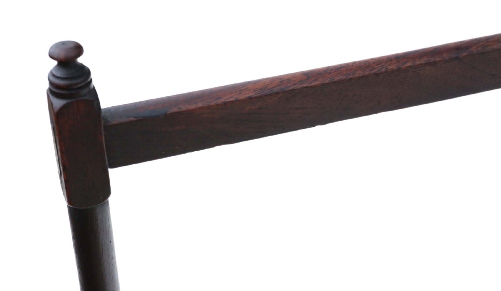 Antique quality Georgian 19th Century mahogany clothes horse stand View IV