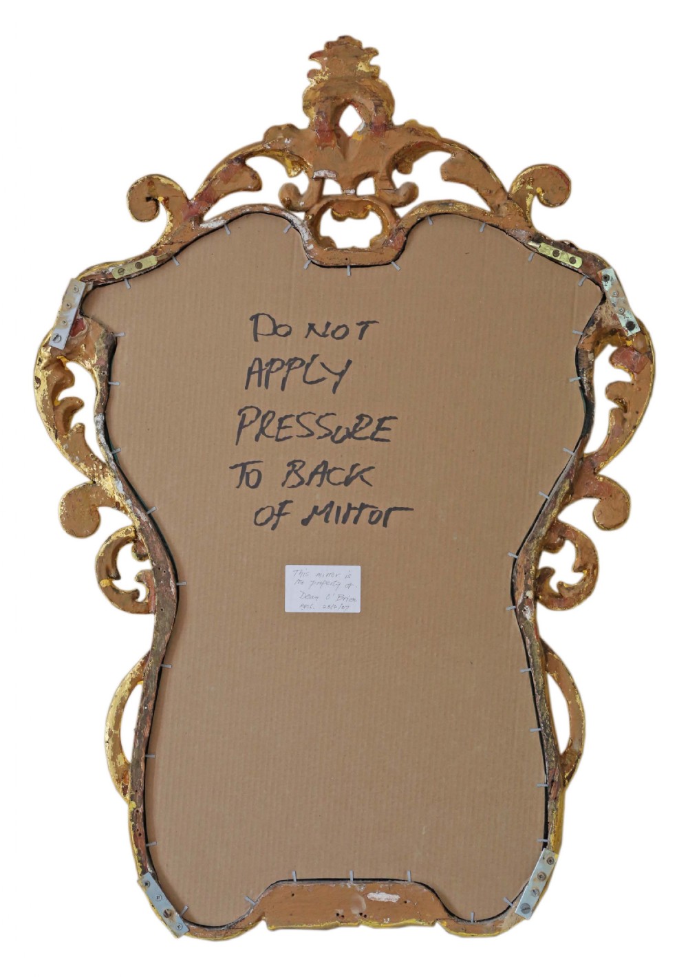 Antique 19th Century large decorative gilt wall mirror View VI