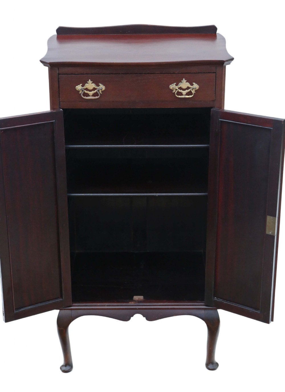 Antique Edwardian C1910 mahogany music cabinet cupboard View IV