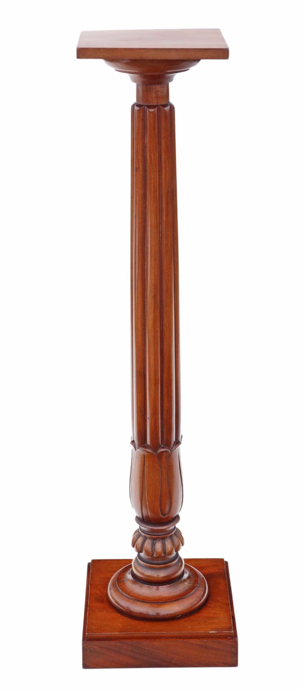 Antique quality Victorian 19th Century mahogany torchiere pedestal plant stand