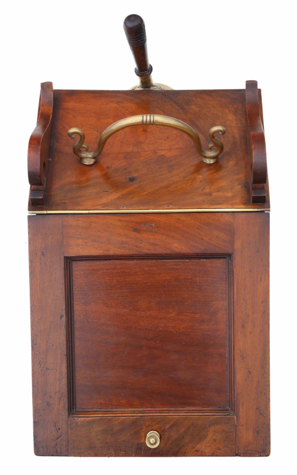 Antique quality Victorian mahogany coal scuttle box C1850