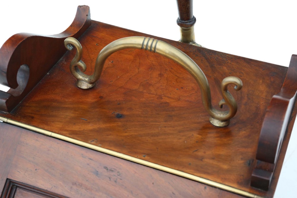 Antique quality Victorian mahogany coal scuttle box C1850 View V