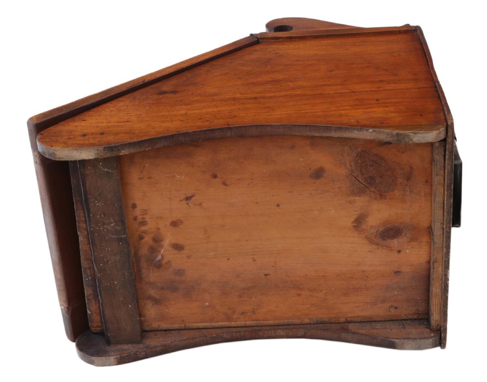 Antique quality Victorian mahogany coal scuttle box C1850 View VII