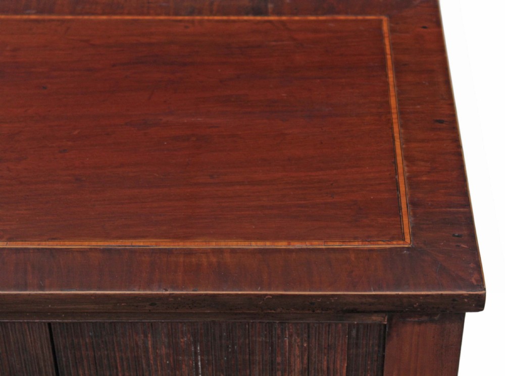 Antique Edwardian mahogany bedside chest of drawers table View V
