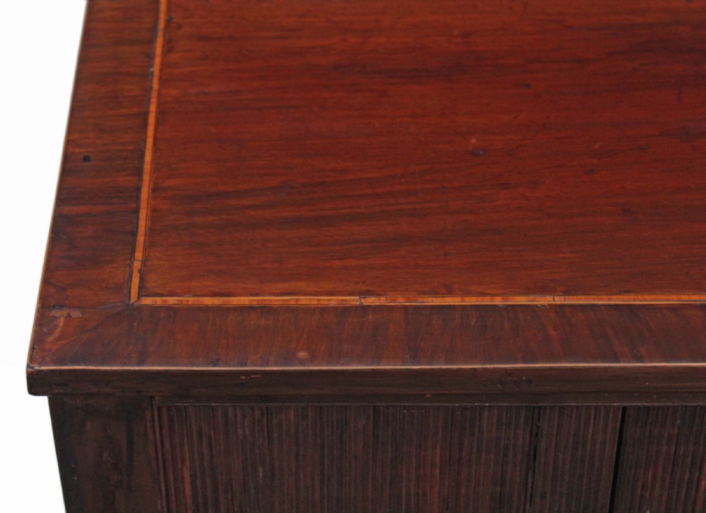 Antique Edwardian mahogany bedside chest of drawers table View VI