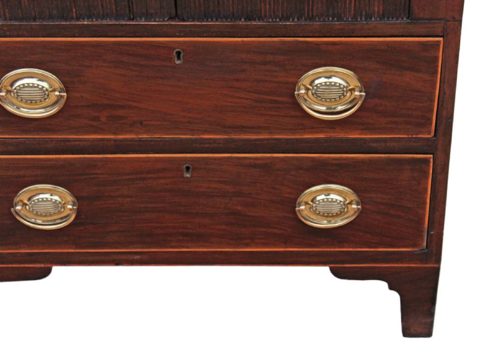 Antique Edwardian mahogany bedside chest of drawers table View X