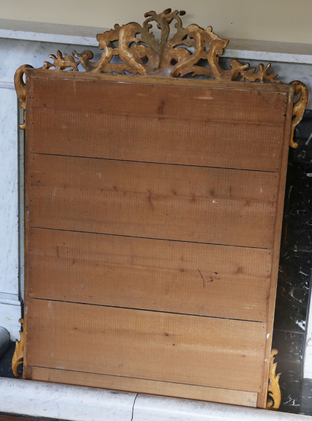 Antique large fine quality decorative gilt overmantle cushion wall mirror 19th Century original gilt View VI
