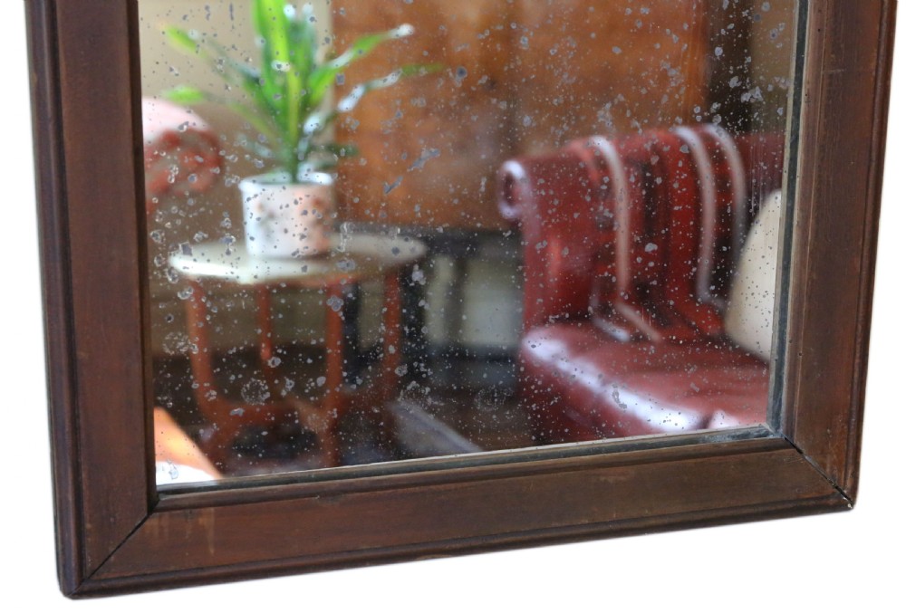 Antique large walnut overmantle wall mirror 19th Century View III