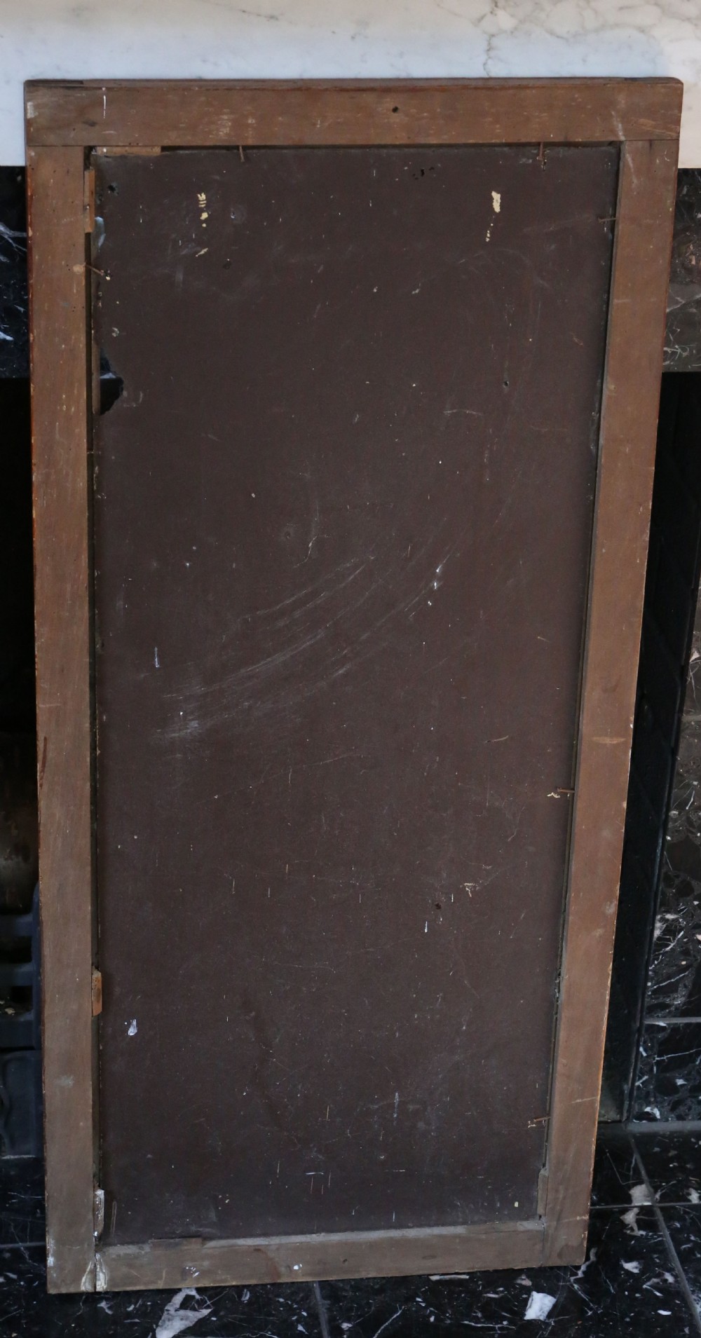 Antique large walnut overmantle wall mirror 19th Century View IV