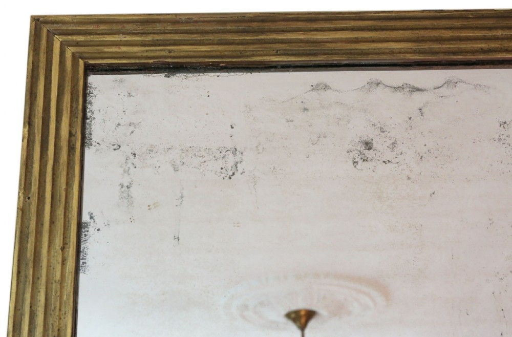 Antique large early 19th Century gilt overmantle wall mirror View II