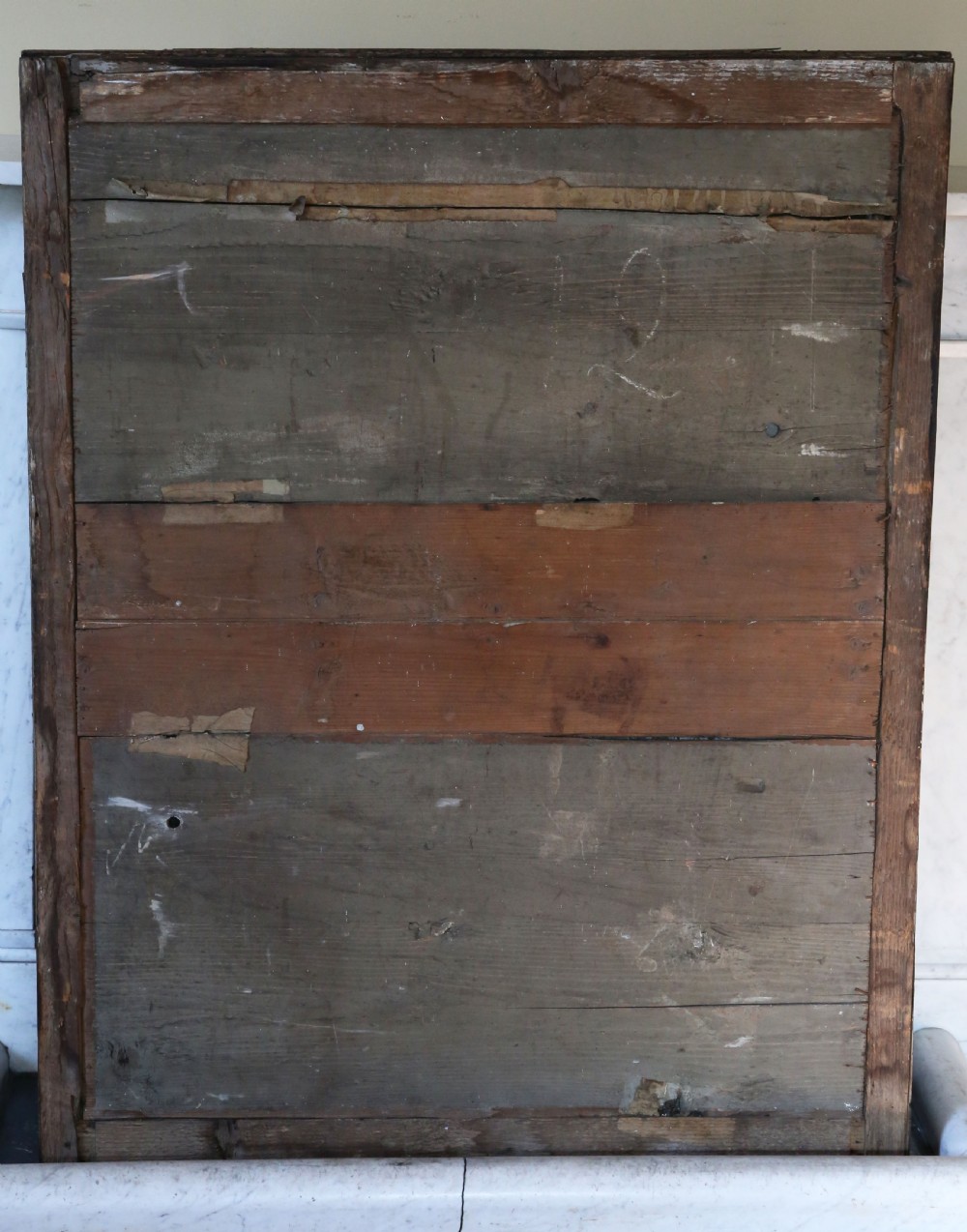 Antique large early 19th Century gilt overmantle wall mirror View VI