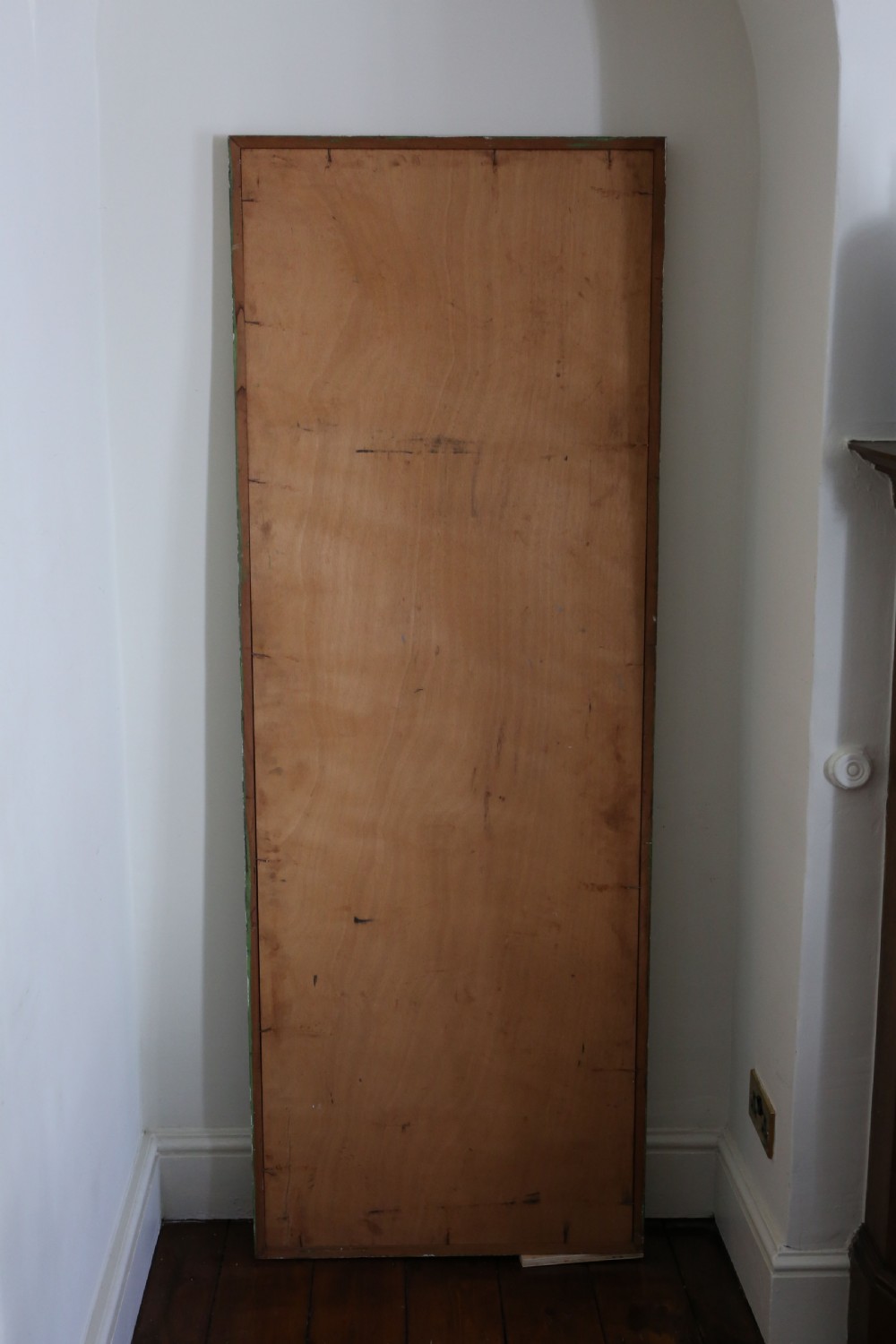 Antique large painted early 20th Century full height tailors wall mirror View VII