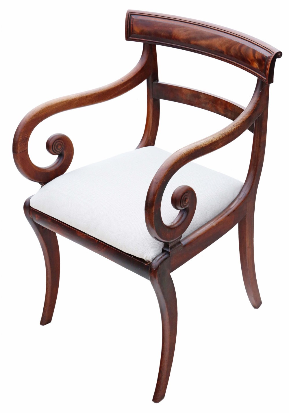 Antique fine quality early 19th Century Regency mahogany elbow desk chair