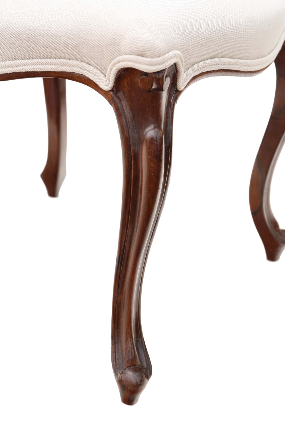 Antique fine quality upholstered rosewood stool 19th Century View IV