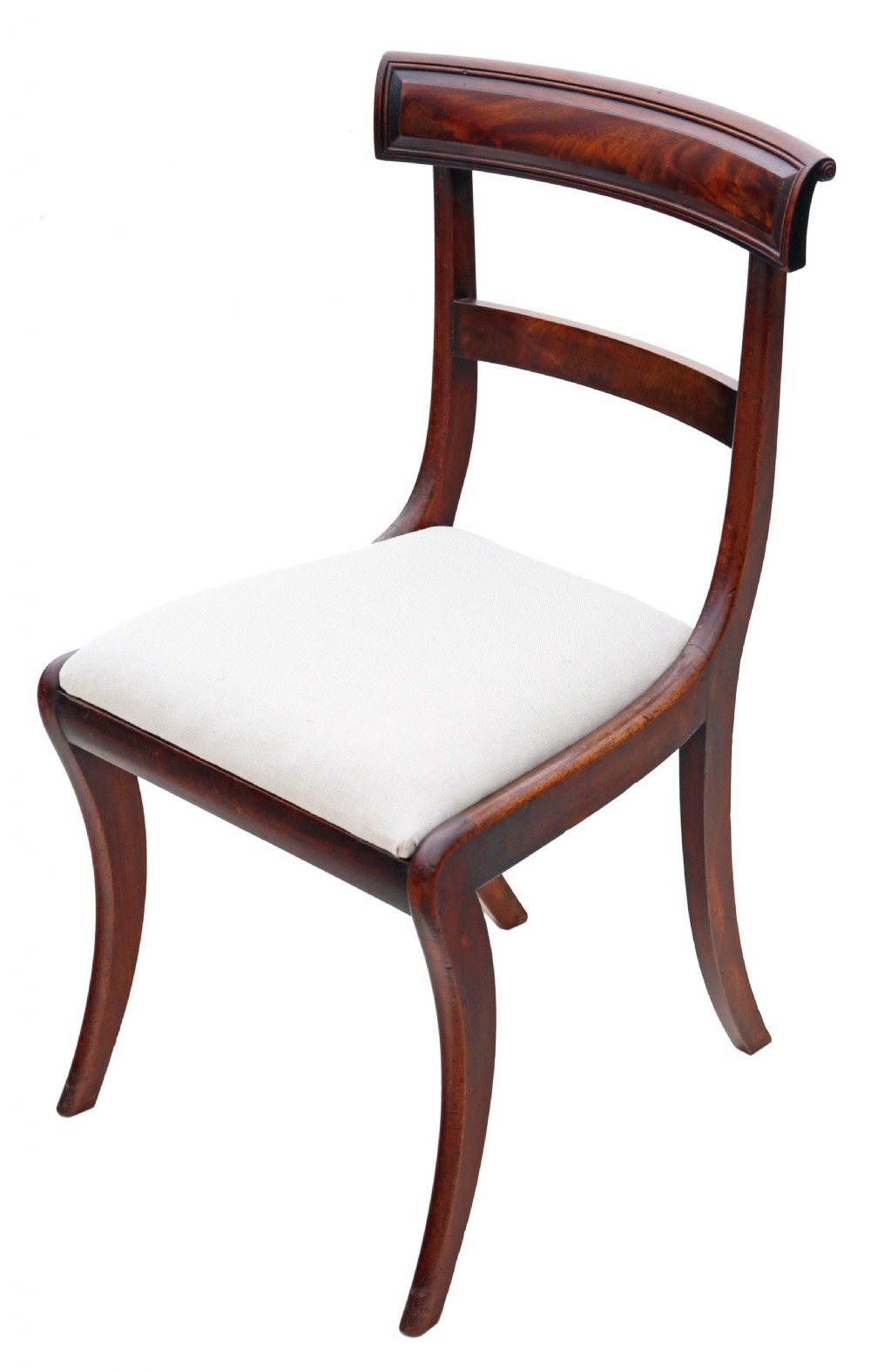 Antique fine quality set of eight Regency mahogany dining chairs 19th Century View III