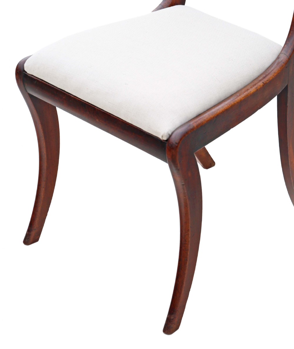 Antique fine quality set of eight Regency mahogany dining chairs 19th Century View V