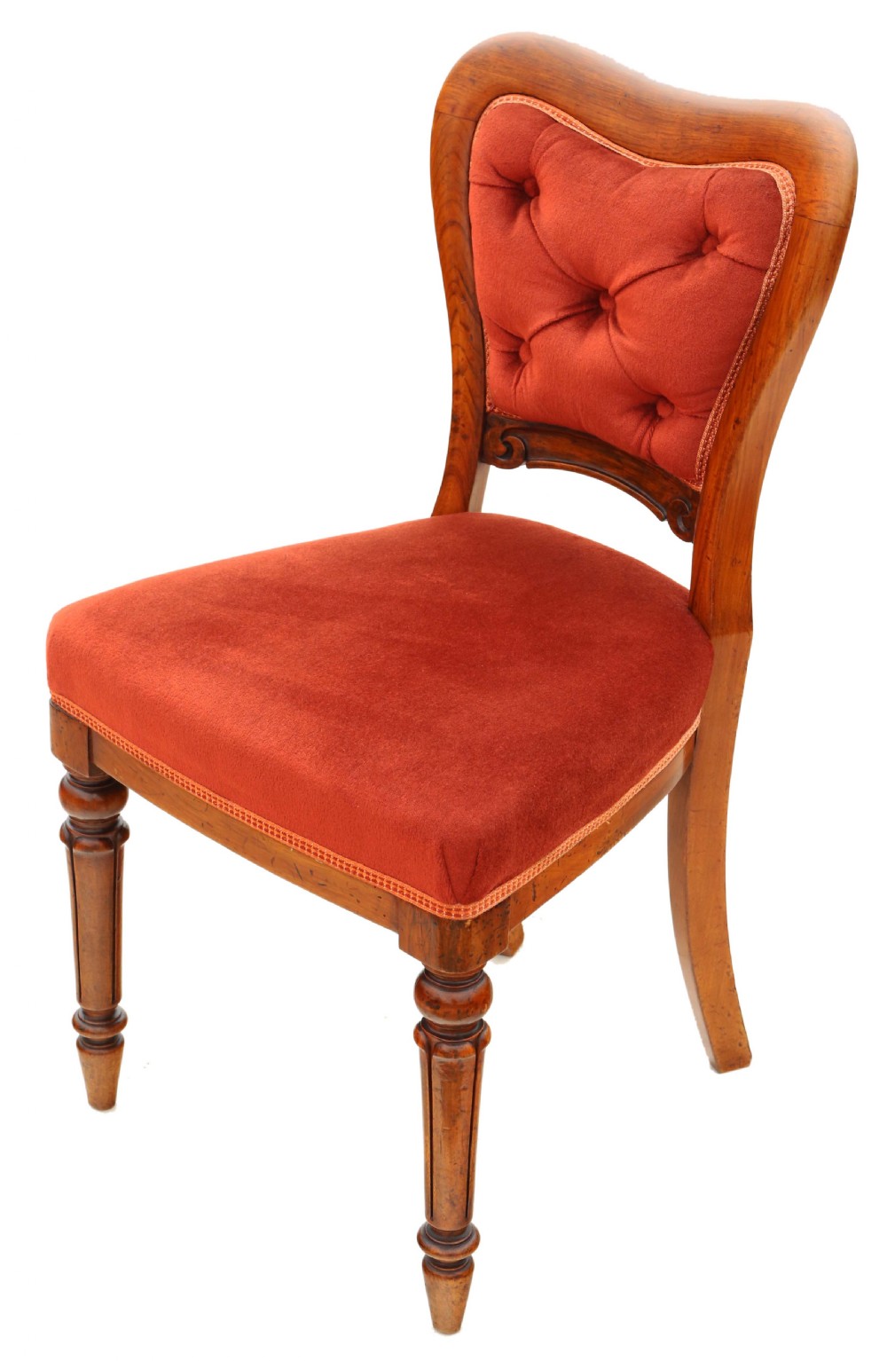Antique fine quality set of eight Victorian walnut dining chairs 19th Century View III