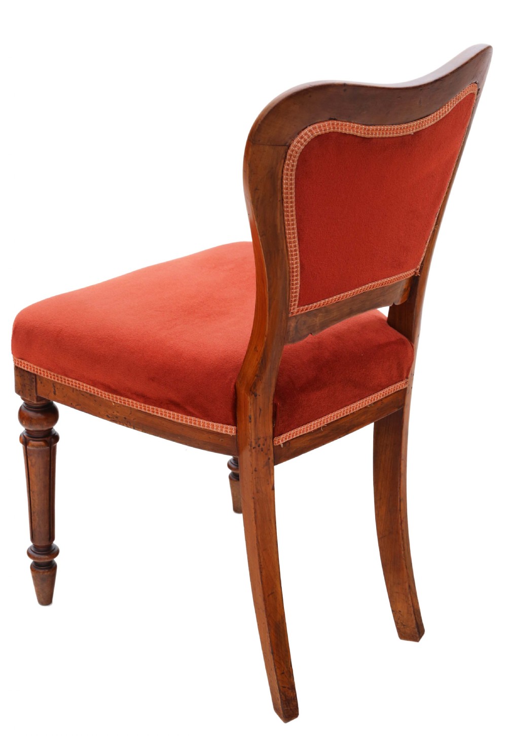 Antique fine quality set of eight Victorian walnut dining chairs 19th Century View VI