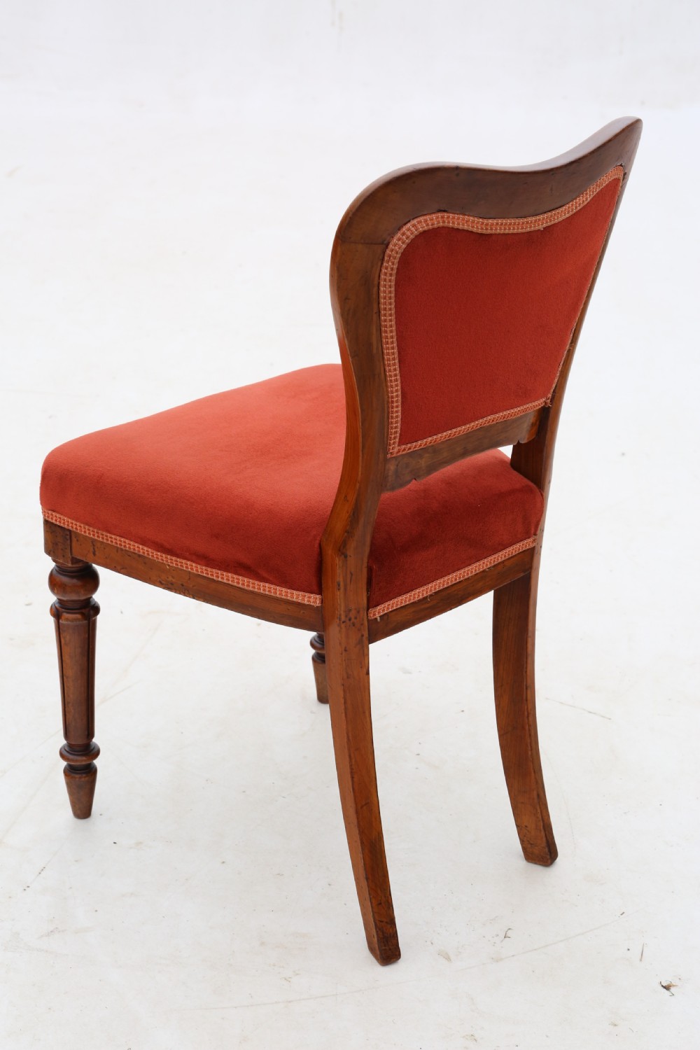 Antique fine quality set of eight Victorian walnut dining chairs 19th Century View VII