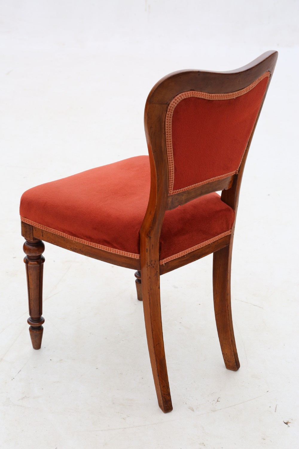 Antique fine quality set of eight Victorian walnut dining chairs 19th Century View VIII