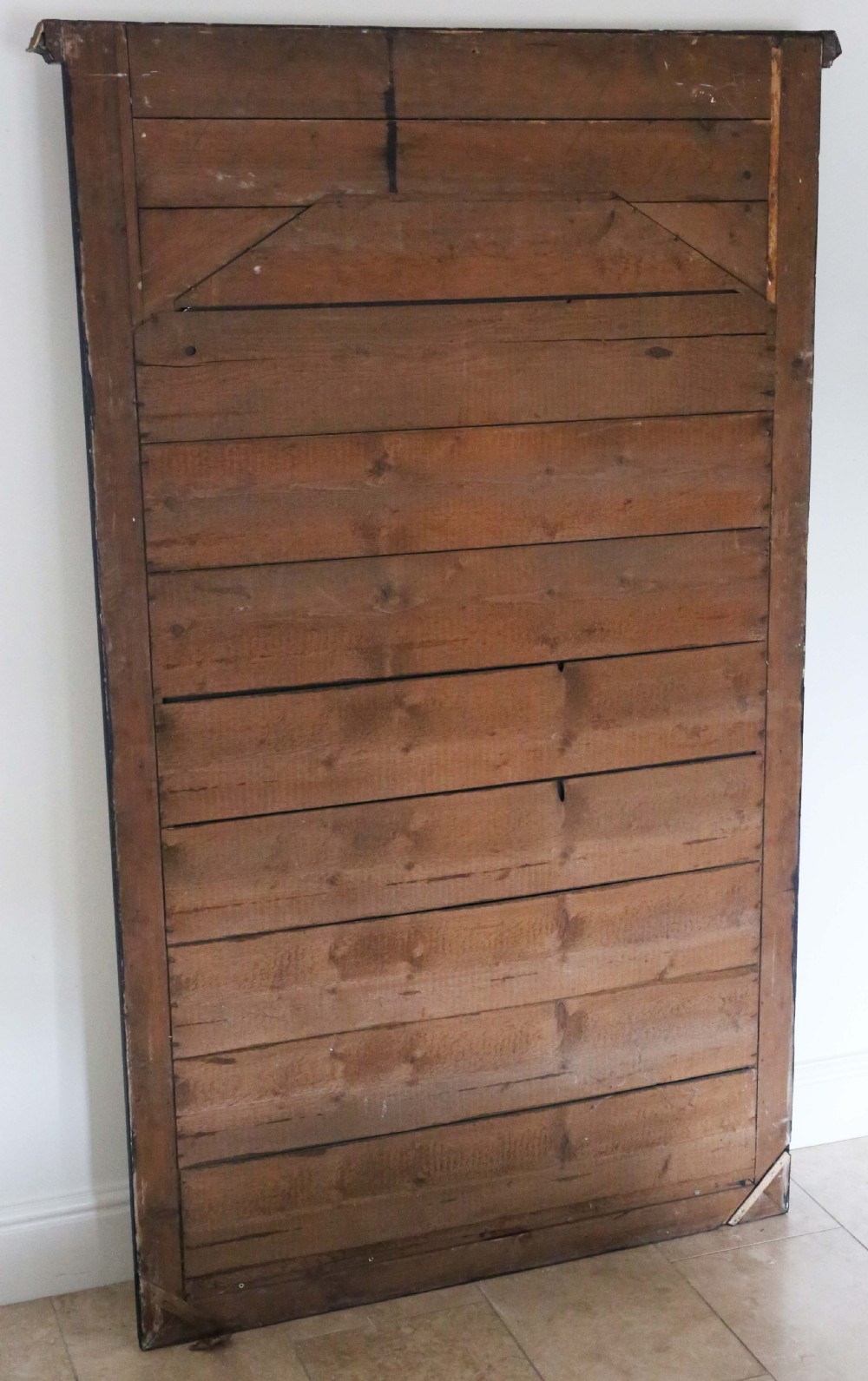 Antique 19th Century very large quality ebonised and gilt overmantle wall mirror View VI