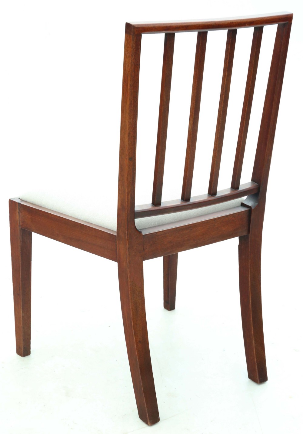 Antique fine quality set of eight (6 plus 2) mahogany dining chairs C1820 View VI