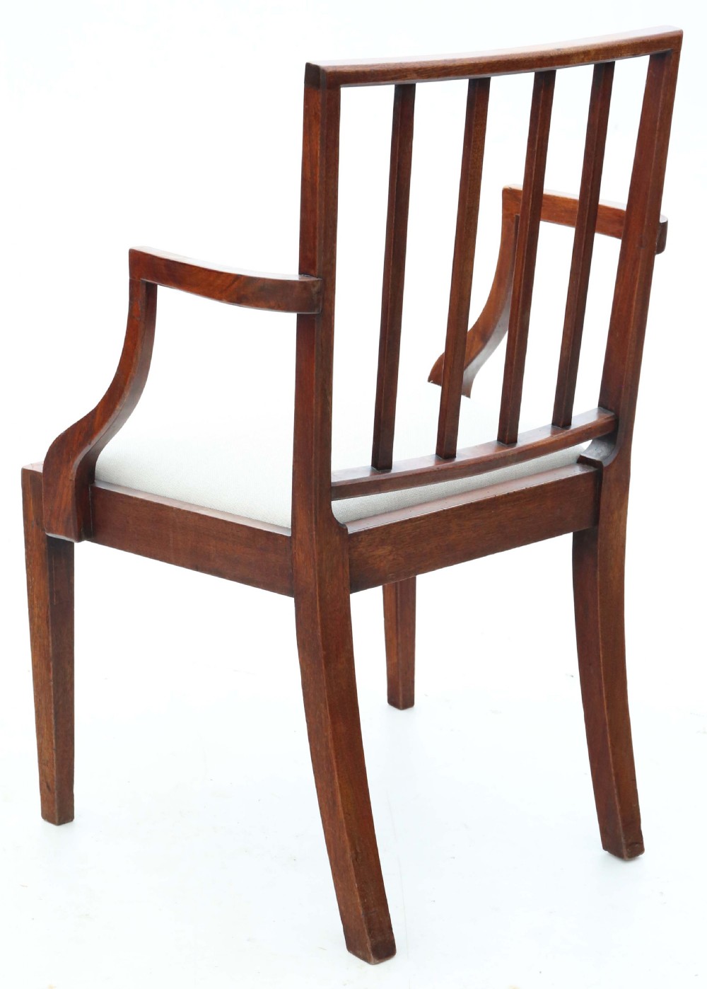 Antique fine quality set of eight (6 plus 2) mahogany dining chairs C1820 View VII