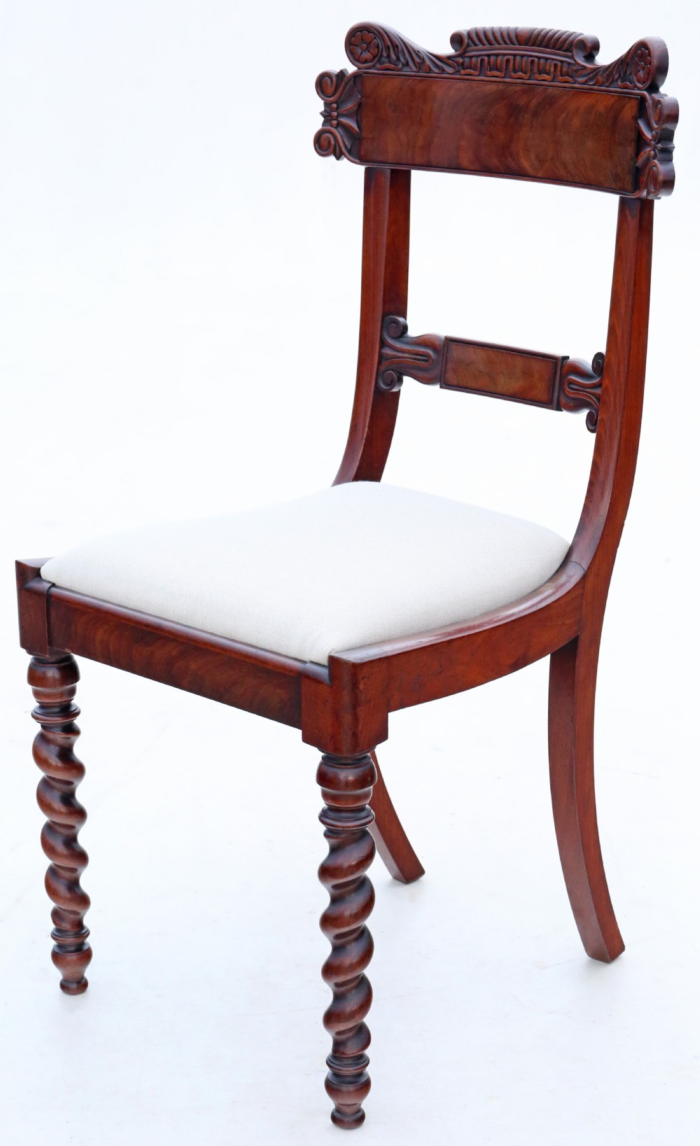Antique fine quality set of Four Regency / William IV mahogany dining chairs C1830 View III