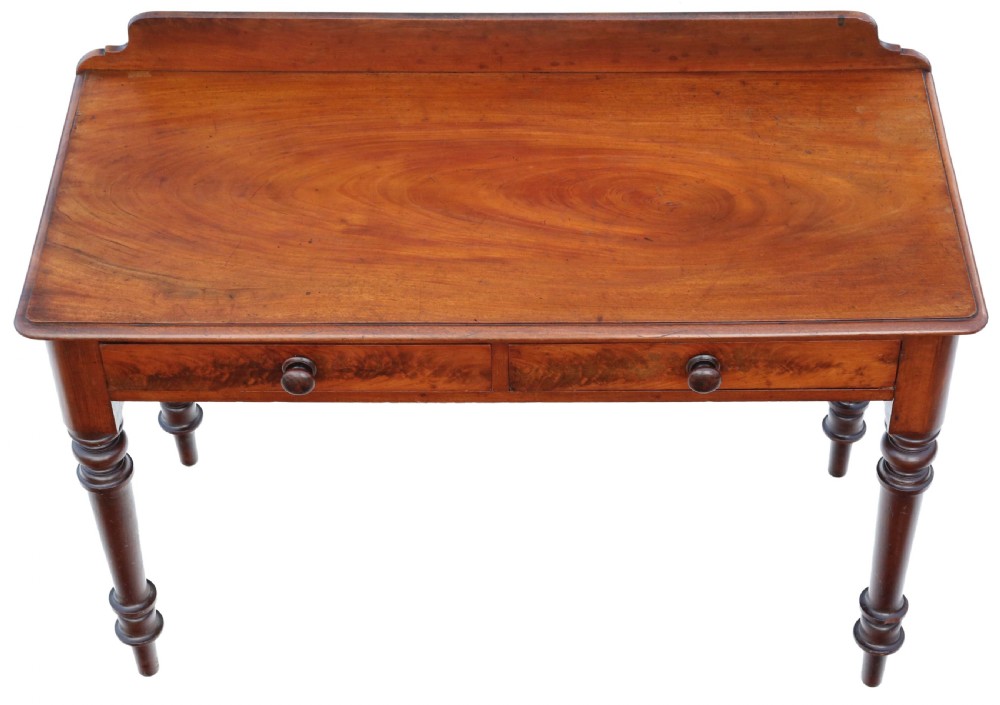 Antique quality 19th Century mahogany writing and dressing table View III