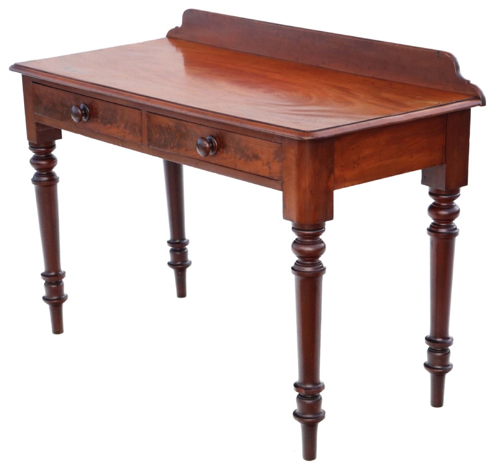 Antique quality 19th Century mahogany writing and dressing table View VI
