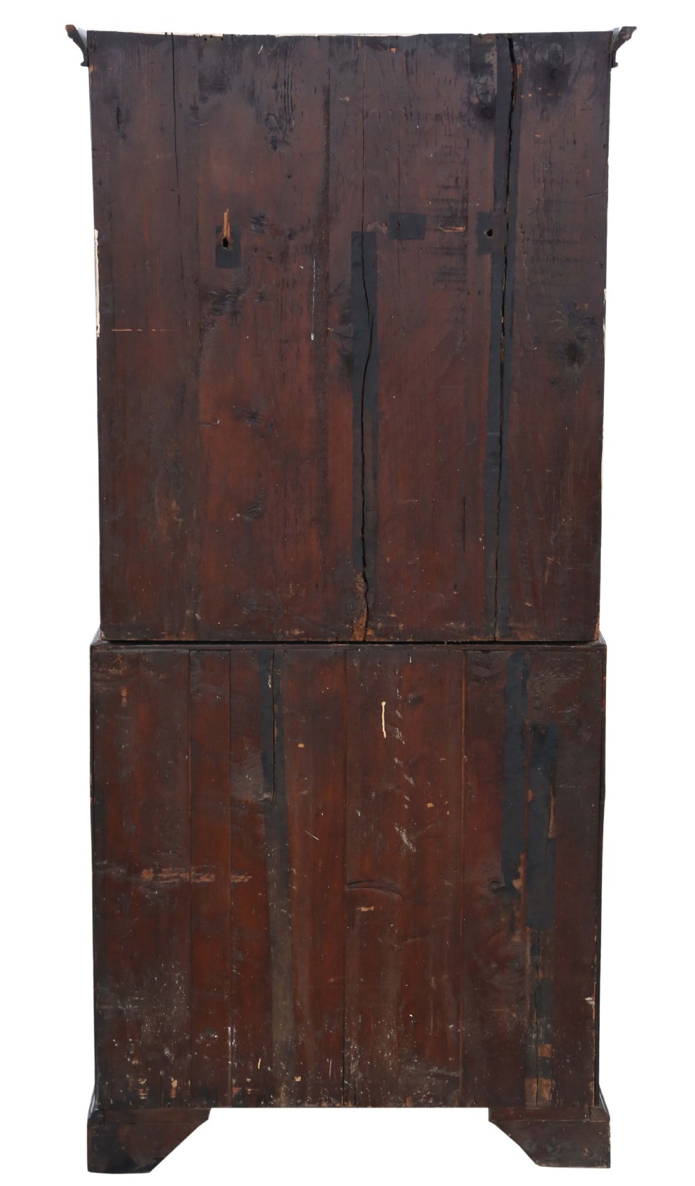 Antique quality Georgian C1800 yew & mahogany bureau bookcase View VII