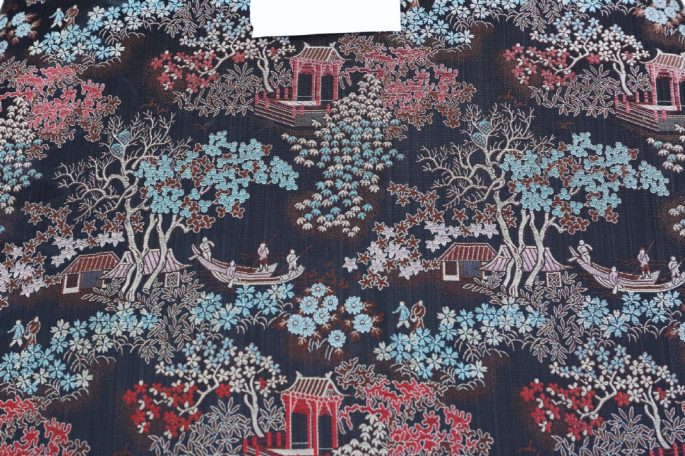 Antique quality set of Four Georgian mahogany dining chairs C1800 Chinoiserie fabric View VI