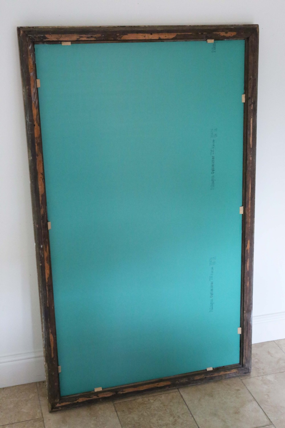 Antique very large distressed overmantle wall mirror 19th Century View VI