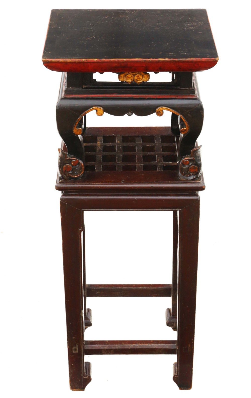 Antique Chinese oriental painted side table stand C1920