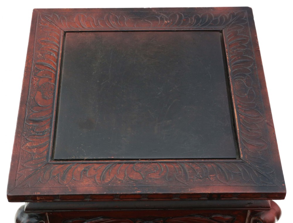 Antique C1920 Chinese oriental painted side table View III