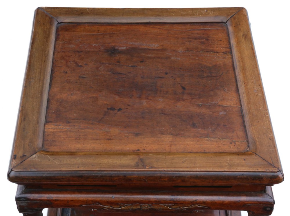 Antique 19th Century Chinese oriental elm side table View II