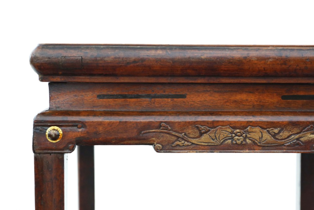 Antique 19th Century Chinese oriental elm side table View III