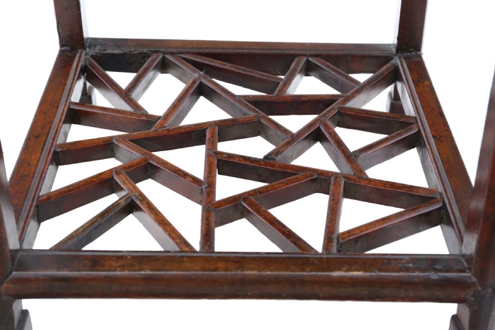 Antique 19th Century Chinese oriental elm side table View V